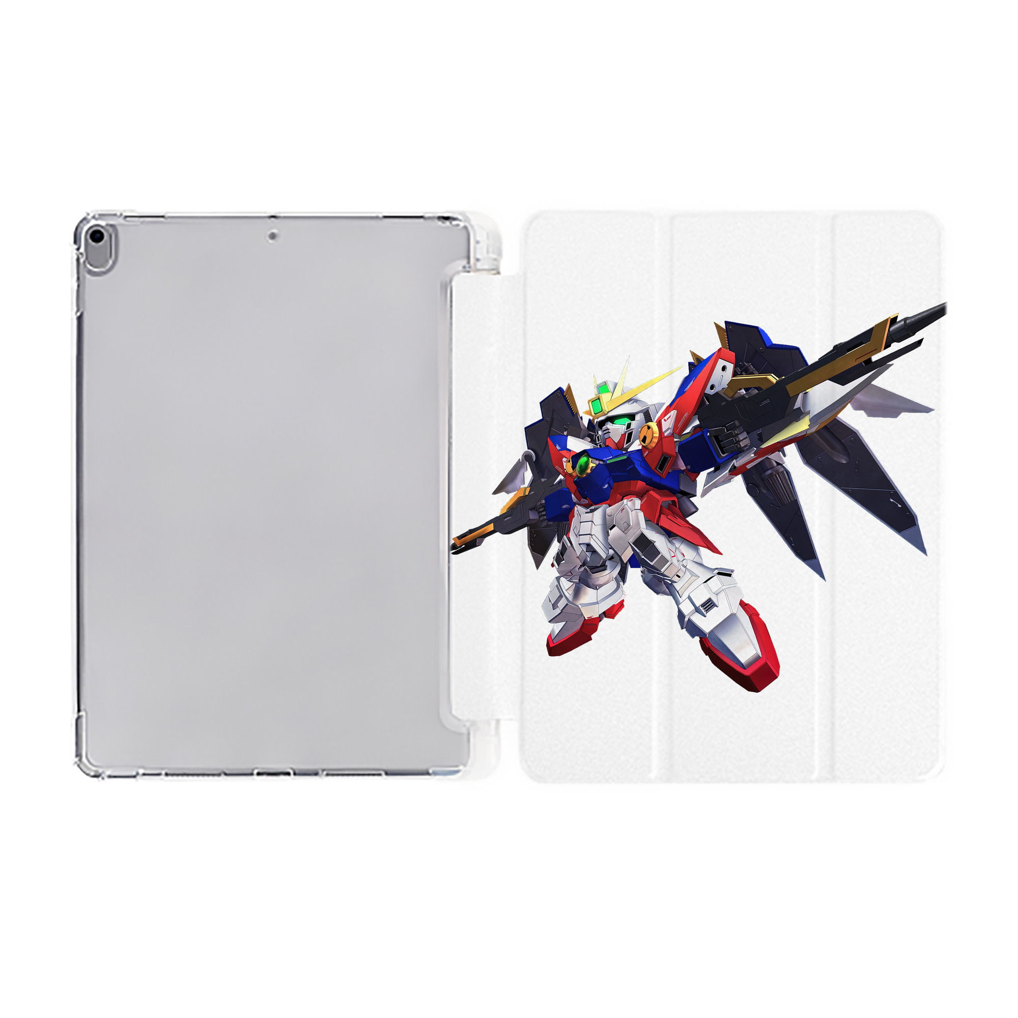 （画像用） 機動戦士ガンダム Mobile Suit Gundam IPad ケース ペン収納付き 三つ折りスタンド PUレザー×シリコン 対応機種9.5/10.5/10.9インチ